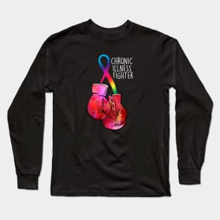 Chronic Illness Fighter (black backing) Long Sleeve T-Shirt